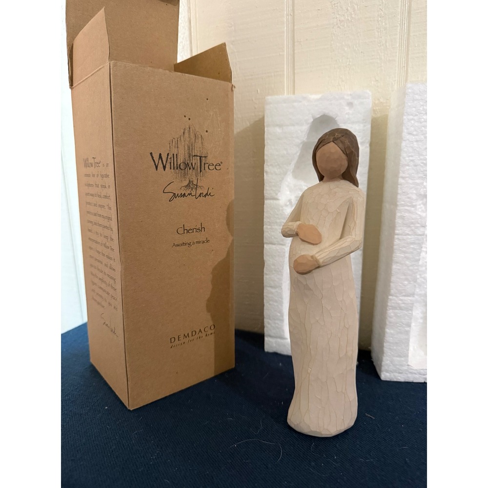 NIB Willow Tree Cherish Figurine Pregnant Woman Expecting Mother